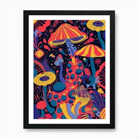 Psychedelic Mushrooms 2 Art Print