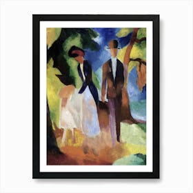 August Macke S People By A Blue Lake (1913) Famous Painting Art Print