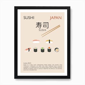 Japanese Sushi Print Art Print