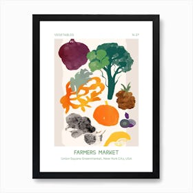 Broccoli Vegetables Farmers Market 2 Union Square Greenmarket, New York City, Usa Art Print