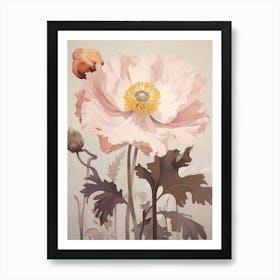 Floral Illustration Poppy 3 Art Print