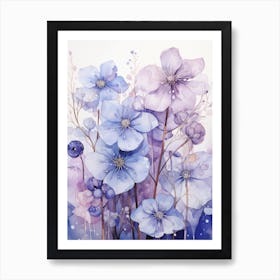 Blue Flowers Art Print