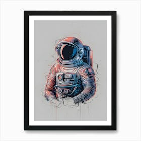 Astronaut Canvas Print Art Print