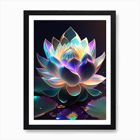 Giant Lotus Holographic 1 Art Print