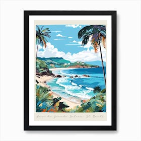 Poster Of Anse De Grande Saline St Barts, Matisse And Rousseau Style 1 Art Print