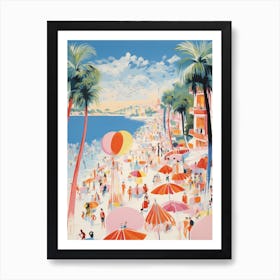 Rimini   Italy Beach Club Lido Watercolour 2 Art Print