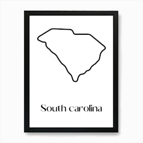 South Carolina Map Poster