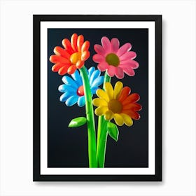 Bright Inflatable Flowers Daisy 3 Art Print