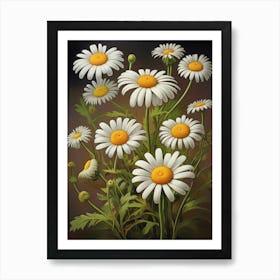 Denmark National Flower Marguerite Daisy Art Print