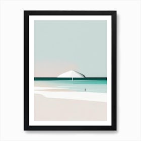 Mauritius Beach Simplistic Tropical Destination Art Print