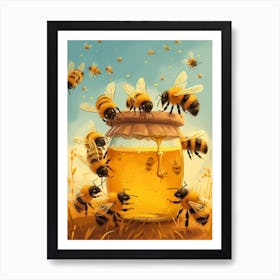 Andrena Bee Storybook Illustration 12 Poster