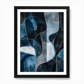 Abstract Blue Painting 19 Art Print