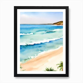 Coral Bay Beach, Australia Watercolour Art Print