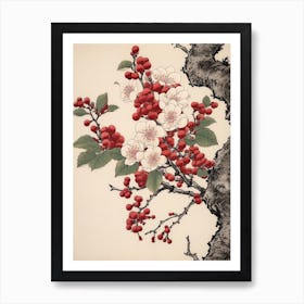 Sakura Cherry Blossom 2 Vintage Japanese Botanical Art Print