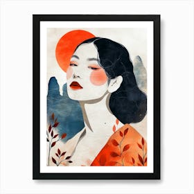 Asian Woman illustration Art Print