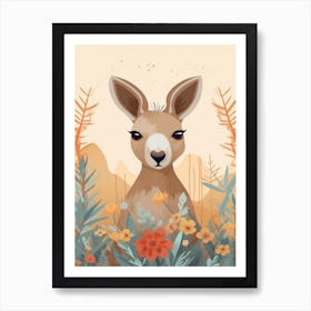 Baby Kangaroo Scandinavian Style Illustration 3 Art Print