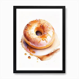 Dulce De Leche Donut Cute Neon 2 Art Print