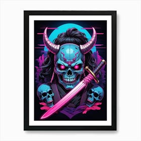 Samurai Skull 1 Art Print