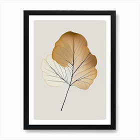 Ginkgo Spices And Herbs Retro Minimal 1 Art Print