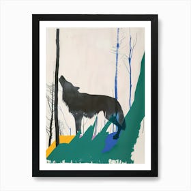 Wolf 1 Cut Out Collage Art Print