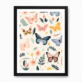 Butterfly Pattern Art Print