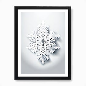 Snowfall, Snowflakes, Marker Art 1 Art Print