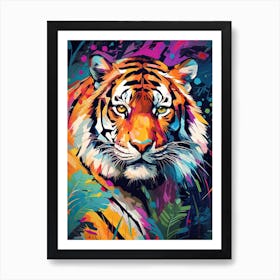 Tiger Art In Expressionism Style 3 Art Print