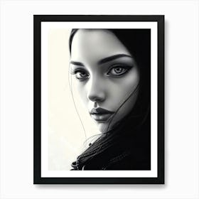 Black And White Portrait Art Print