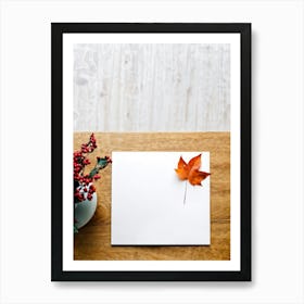 An Overhead View Of A Minimalist Still Life Art Piece On A White Border Table The Primary Subject Art Print