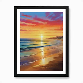 208.Golden sunset,San Francisco,USA. Art Print