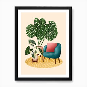 Cozy Plant Nook 3 Art Print