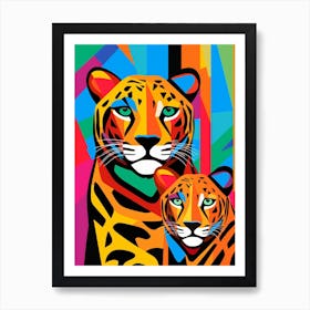 Cheetah Abstract Pop Art 4 Art Print
