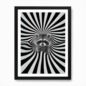 Raccoon In A Vortex Art Print