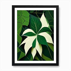 Siberian Ginseng Leaf Vibrant Inspired 1 Art Print