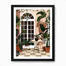 Balcony With Plants Art Print