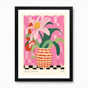 Spring Collection Lilies Flower Vase 2 Art Print