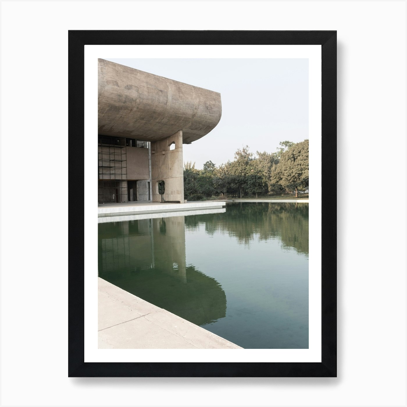 Architecture Le Corbusier Chandigar Framed Wall Art Poster Canvas Print Picture - Picture 2 of 4
