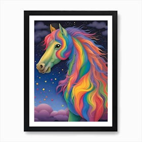 Rainbow Horse 25 Art Print