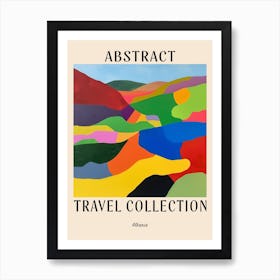 Abstract Travel Collection Poster Albania 5 Art Print