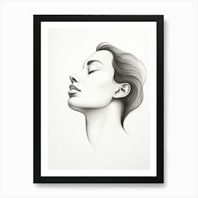 Detailed Digital Illustration Of A Face 3 Art Print