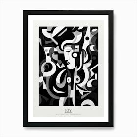 Joy Abstract Black And White 4 Poster Art Print