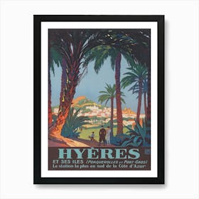 Hyères France Vintage Poster Art Print