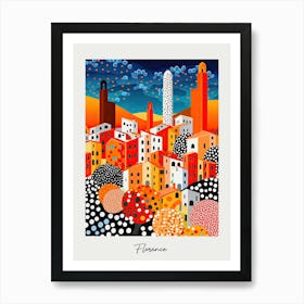 Poster Of Florence, Illustration In The Style Of Pop Art 2 Art Print