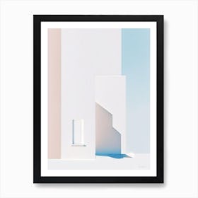 Paros Greece Simplistic Tropical Destination Art Print