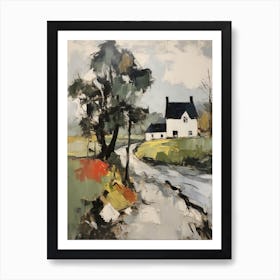 A Cottage In The English Country Side Painting 6 Art Print