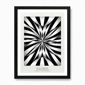Illusion Abstract Black And White 1 Poster Art Print