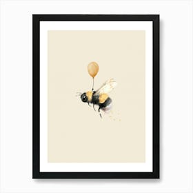 Watercolor Bumblebee Art Print