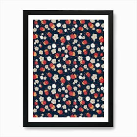 Flowers Pattern Floral Antique Floral Nature Flower Graphic Art Print