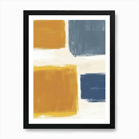 Yellow And Blue Canvas Print Art Print