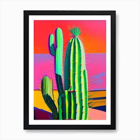 Rat Tail Cactus Modern Abstract Pop 1 Art Print